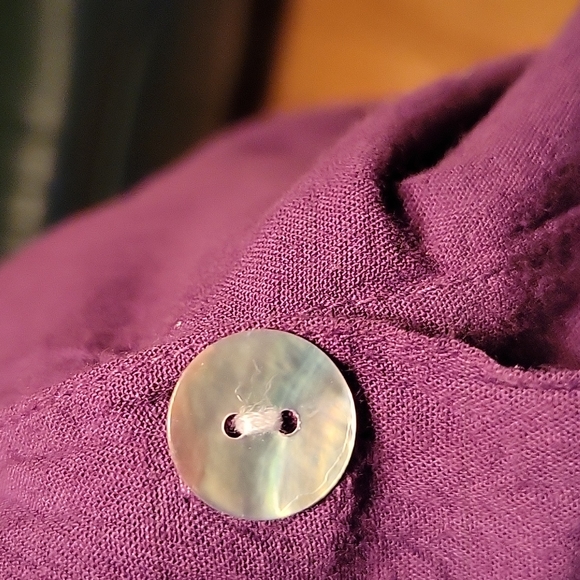 Womans Chicos Design Purple Tunic Button Front Size 1 100% cotton - Picture 9 of 9